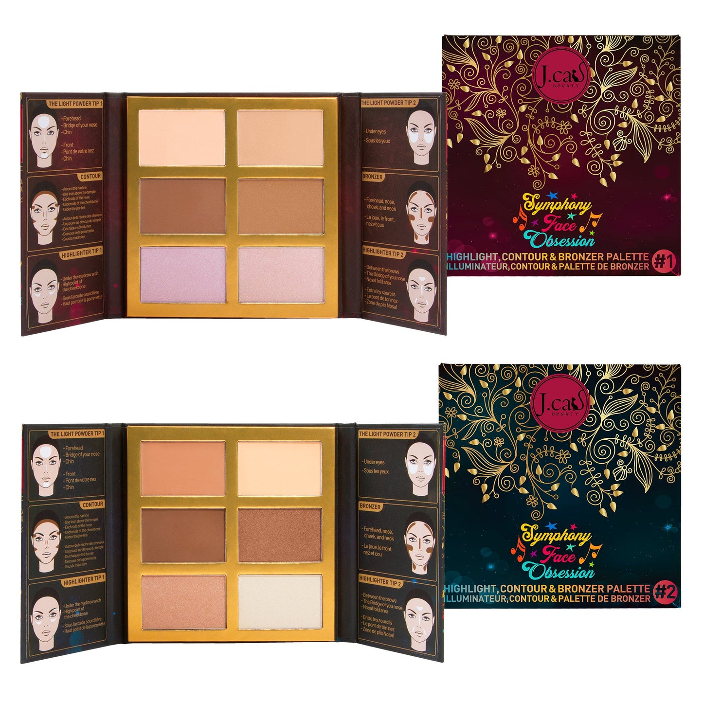 Symphony Face Obsession Highlight, Contour & Bronzer Palette